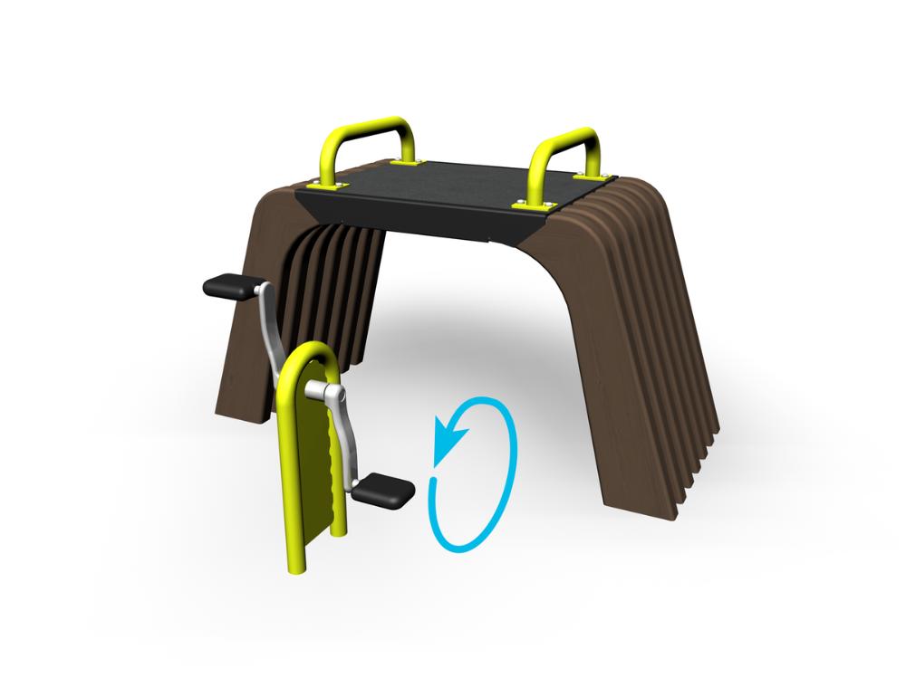 BENCH WORKOUT WITH PEDALS