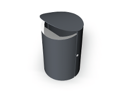 KITA 60 LITTER BIN GREY RAL7024