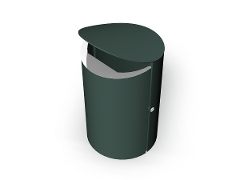 KITA 60 LITTER BIN GREEN RAL6012