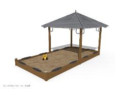 SANDBOX WITH ROOF 2,4X4.8