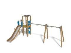 PLAY TOWER WITH TWO SWING