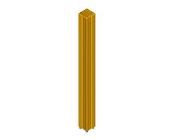 701428SP POST 93x93x2250 YELLOW