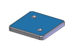 706481-701 PLATE 93x93x10 TOP HAT FFL BLUE