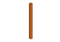 706441-603 POST 93x93x1550 BROWN