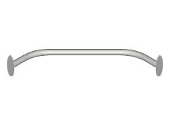 901792SP BAR ELEMENT, CURVED 550x550 GREY