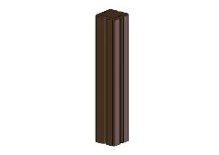 706577-602SP POST 93x93x600 DARK BROWN