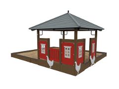 SANDBOX WITH ROOF 5,7X4,9M