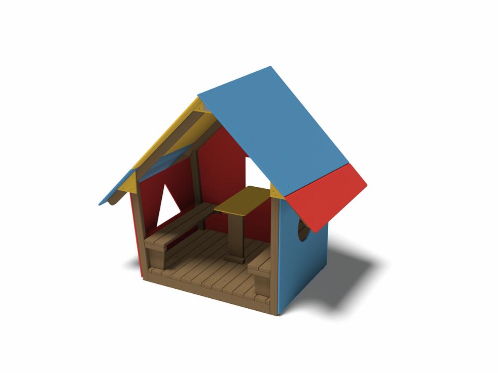 cabane de jeu / maisonette de jeu colorée pour places de jeux d'enfants, aires de jeux, , jardins d'enfants, crèches,  écoles