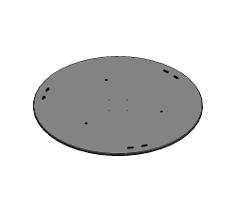 702852SP FLOOR PLATE FOR CAROUSEL 137003M, 220033M Ø1200 x 20 DARK GREY