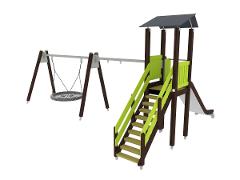 PLAY TOWER & SWING & BIRD NEST SWING