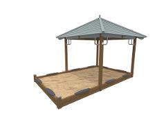 SANDBOX WITH ROOF 2,4X4,0