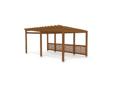 PERGOLA WITH LATH WALLS