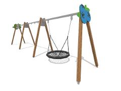 BLUEBERRY BIRD NEST + 4 SEAT SWING