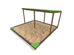 SANDBOX WITH HPL ROOF 4,9X4,9M