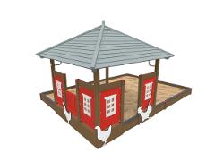 SANDBOX WITH ROOF 5,7X4M