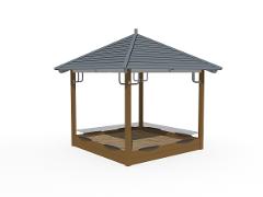 SANDBOX WITH ROOF 2,4X2,4