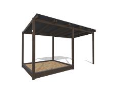 SANDBOX WITH HPL ROOF SHELTER