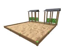 SANDBOX WITH SHELTER 4.9X4.9M