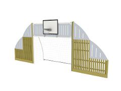 ARENA GOAL & BASKETBALL RACK