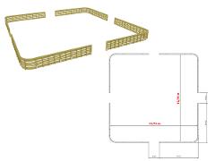 WOODEN TORO CORNERS 13X13