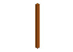 706466-602 POST 93x93x1025 DARK BROWN