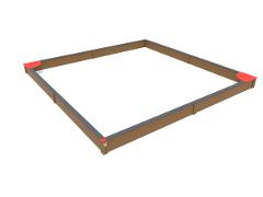 SANDBOX WITH CORNER PLATES