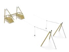 2 CONNECTED CABLEWAYS + RAMPS 45*