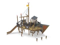 FISHING SHIP WITH SEAGULLS