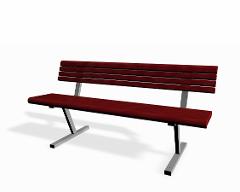 Imse, bench seat without armrests, free-standing, glazed pine