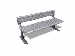 PARK PLACE BENCH, with backrest