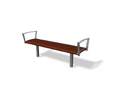 BENCH WITH HANDREST 3-SEATER NO BACKREST NIFO