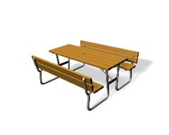 PICNIC TABLE HANSA WITH BACKRESTS