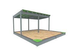 SANDBOX WITH HPL ROOF 4,9X4,9M