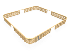 SQUARE ARENA WITH GATE