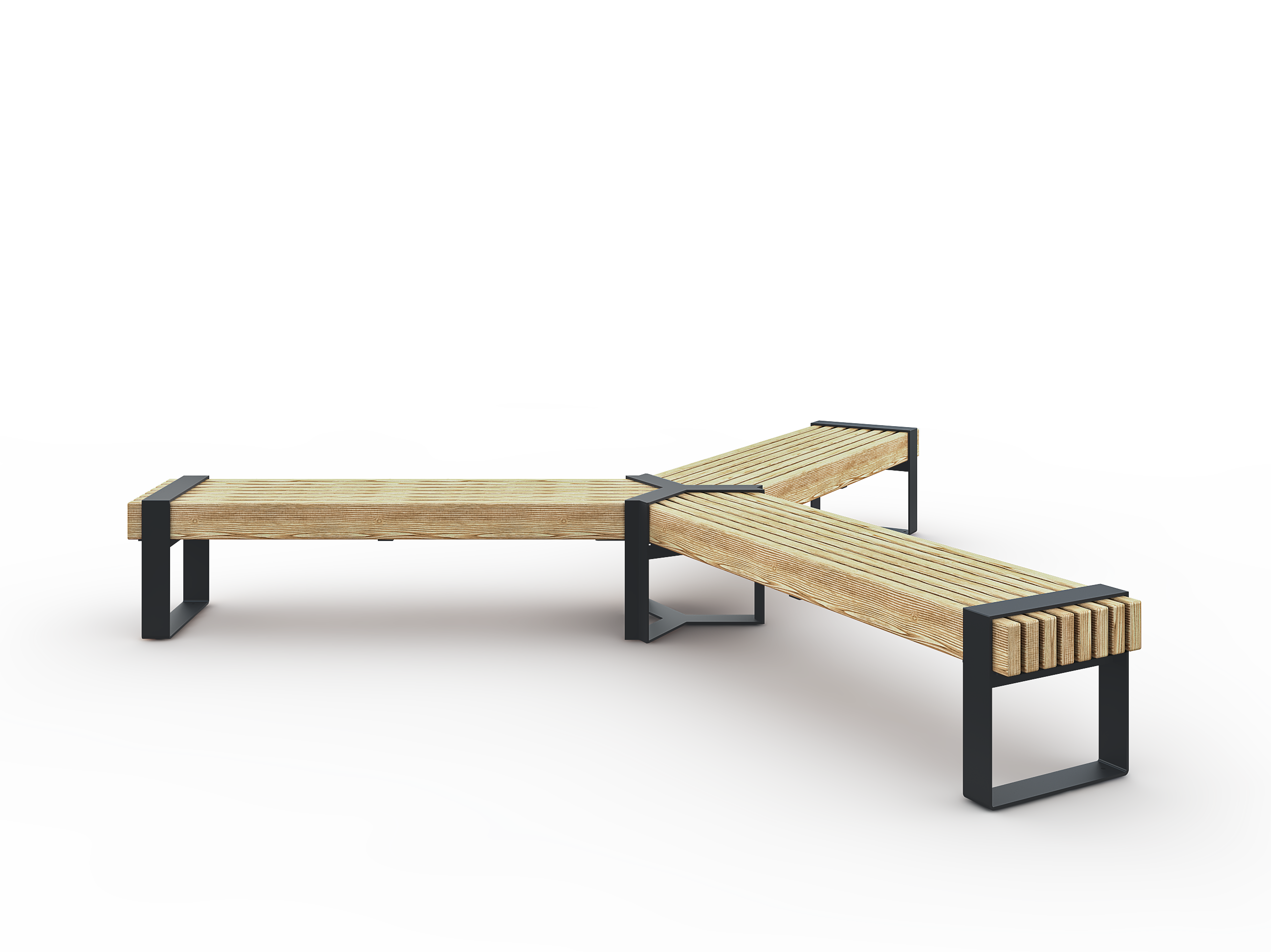 Three-armed Bench 9-seater