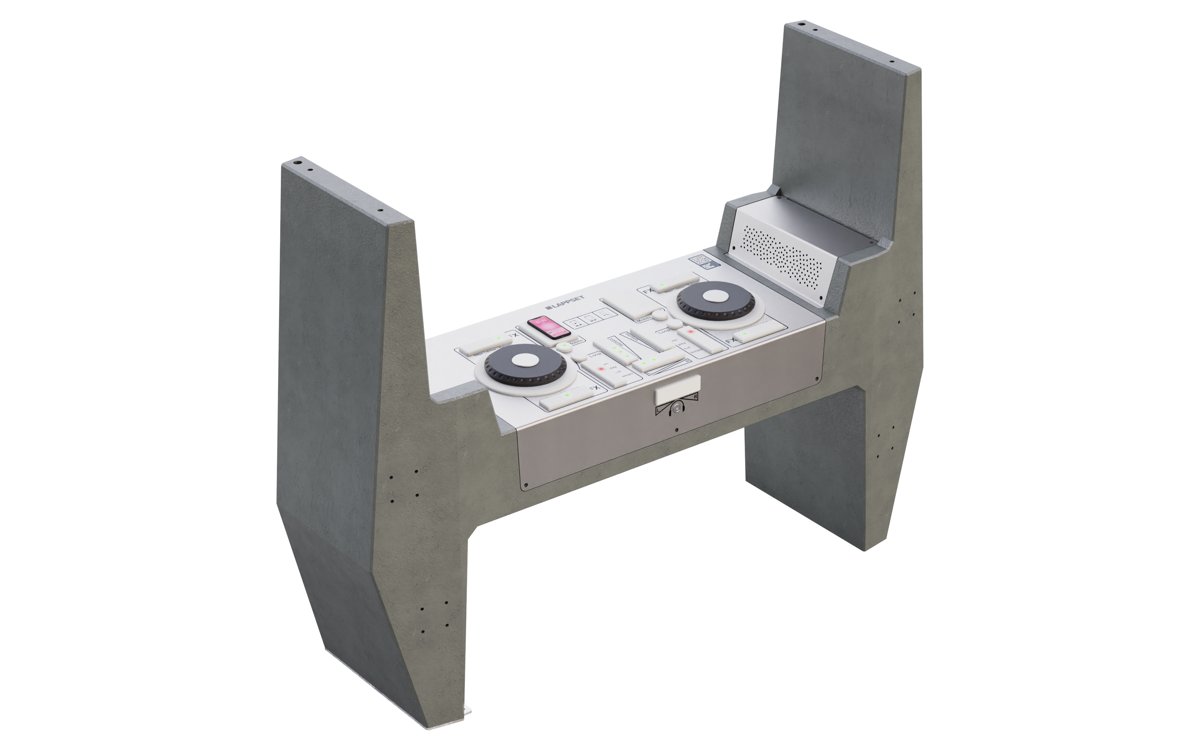 Fono without roof and seating elements