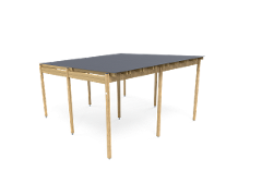 PERGOLA DOUBLE ROW WITH HPL ROOF