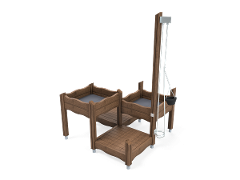 SAND TABLE WITH CRANE